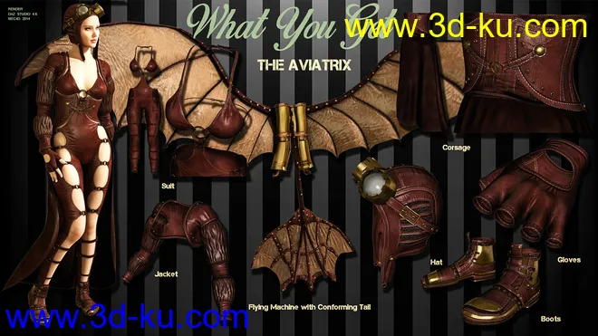 Mec4D The Aviatrix for Genesis 2 Female(s)模型的图片4