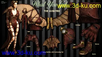 3D打印模型Mec4D The Aviatrix for Genesis 2 Female(s)的图片