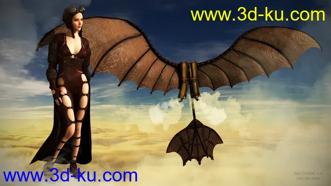 Mec4D The Aviatrix for Genesis 2 Female(s)模型的图片11