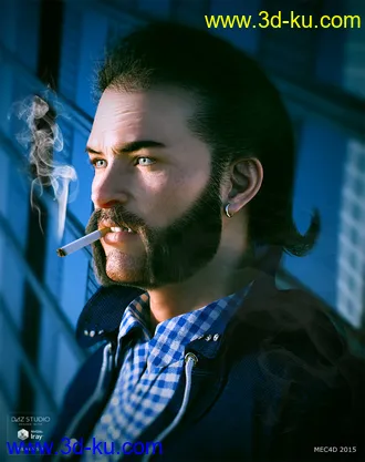 Mec4D Unshaven 2 for Genesis 2 Male(s)模型的图片10