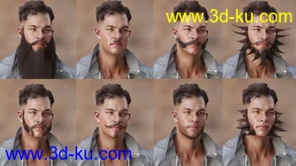 3D打印模型Mec4D Unshaven 2 for Genesis 2 Male(s)的图片