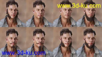3D打印模型Mec4D Unshaven 2 for Genesis 2 Male(s)的图片