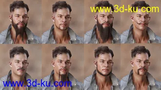 3D打印模型Mec4D Unshaven 2 for Genesis 2 Male(s)的图片