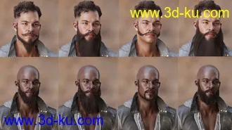 Mec4D Unshaven 2 for Genesis 2 Male(s)模型的图片20