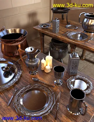 3D打印模型Medieval Kitchenware的图片
