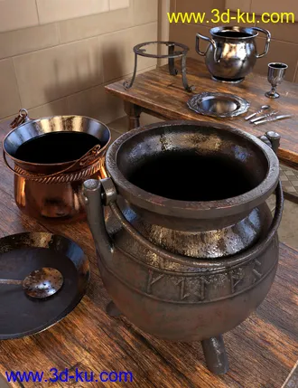 3D打印模型Medieval Kitchenware的图片