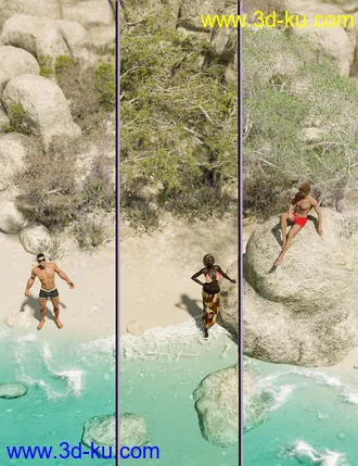 3D打印模型Mediterranean Trees and Shrubs - Low Res Plants的图片