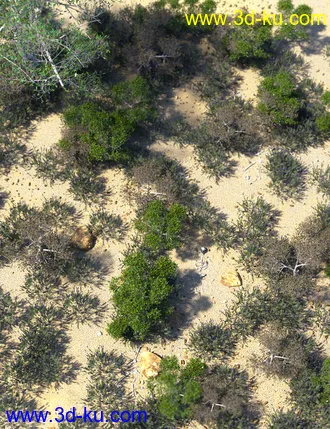 3D打印模型Mediterranean Trees and Shrubs - Low Res Plants的图片