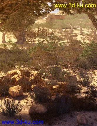 3D打印模型Mediterranean Trees and Shrubs - Low Res Plants的图片