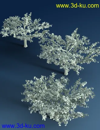 3D打印模型Mediterranean Trees and Shrubs - Low Res Plants的图片