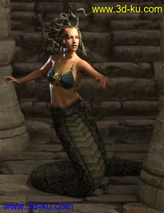 3D打印模型Medusa's Revenge Hierarchical Poses for Medusa的图片