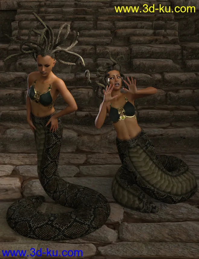 Medusa's Revenge Hierarchical Poses for Medusa模型的图片3