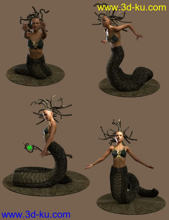 Medusa's Revenge Hierarchical Poses for Medusa模型的图片4