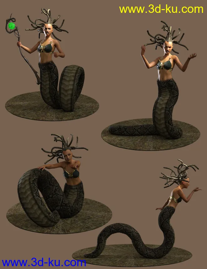 Medusa's Revenge Hierarchical Poses for Medusa模型的图片5