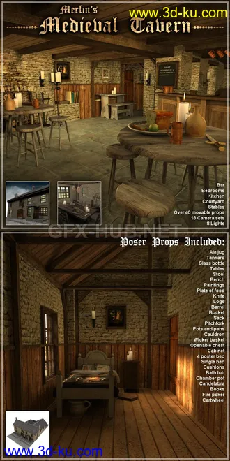 3D打印模型Merlin's Medieval Tavern的图片