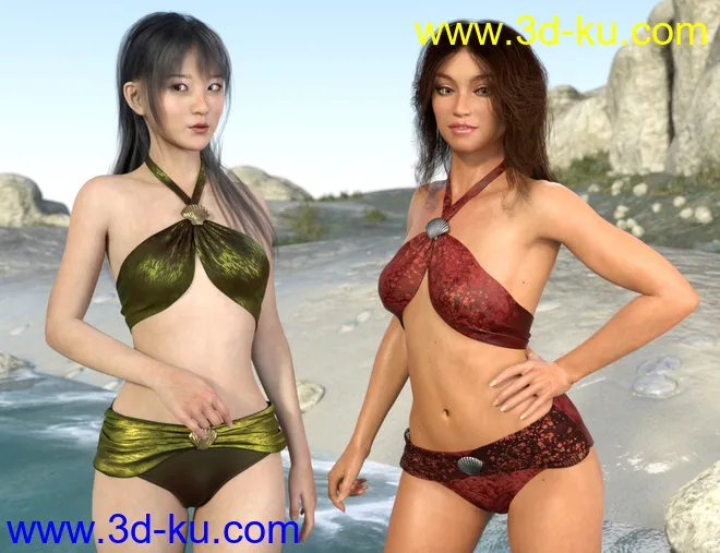 Mermaid Bikini Texture Expansion模型的图片5