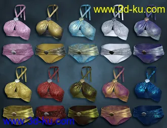3D打印模型Mermaid Bikini Texture Expansion的图片