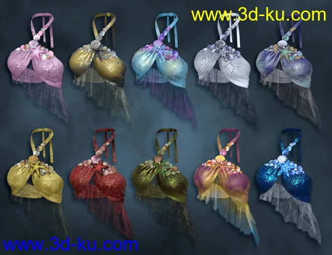 Mermaid Bikini Texture Expansion模型的图片8