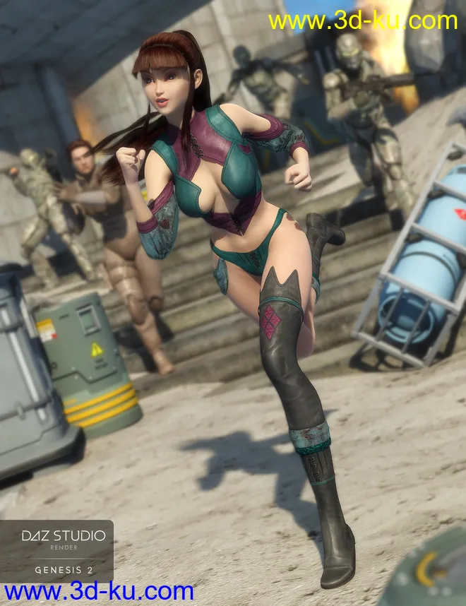 Merriment Outfit for Genesis 2 Female(s)模型的图片1