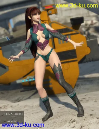 3D打印模型Merriment Outfit for Genesis 2 Female(s)的图片