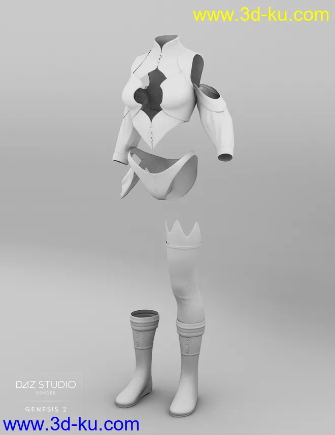 Merriment Outfit for Genesis 2 Female(s)模型的图片5