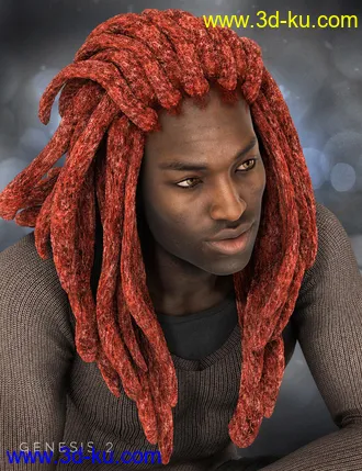 3D打印模型Messy Dreads for Genesis 2 Male(s)的图片