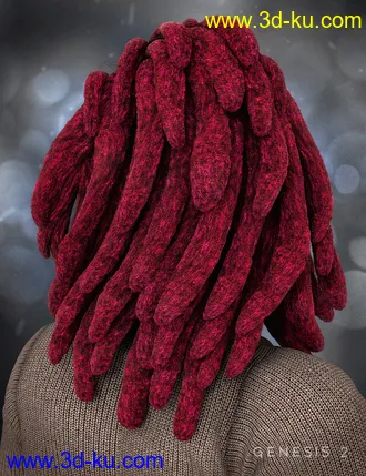 3D打印模型Messy Dreads for Genesis 2 Male(s)的图片