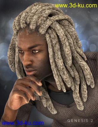 3D打印模型Messy Dreads for Genesis 2 Male(s)的图片