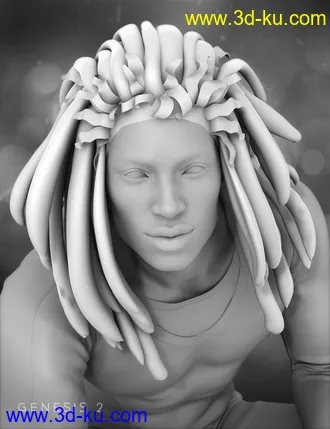 3D打印模型Messy Dreads for Genesis 2 Male(s)的图片