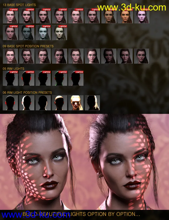 Metallic Gel Portrait Lighting for Iray模型的图片8