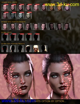 3D打印模型Metallic Gel Portrait Lighting for Iray的图片