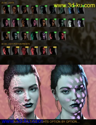 3D打印模型Metallic Gel Portrait Lighting for Iray的图片