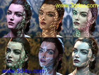 3D打印模型Metallic Gel Portrait Lighting for Iray的图片