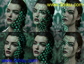 3D打印模型Metallic Gel Portrait Lighting for Iray的图片