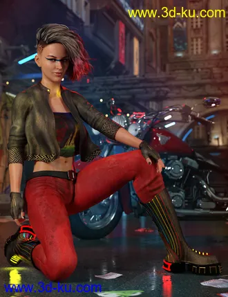 3D打印模型Midnight Rain Outfit for Genesis 8 Females的图片