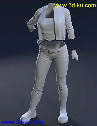 3D打印模型Midnight Rain Outfit for Genesis 8 Females的图片