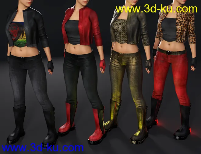 Midnight Rain Outfit for Genesis 8 Females模型的图片5