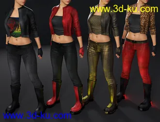 3D打印模型Midnight Rain Outfit for Genesis 8 Females的图片