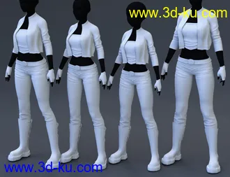 3D打印模型Midnight Rain Outfit for Genesis 8 Females的图片