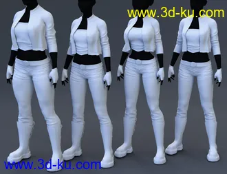 3D打印模型Midnight Rain Outfit for Genesis 8 Females的图片