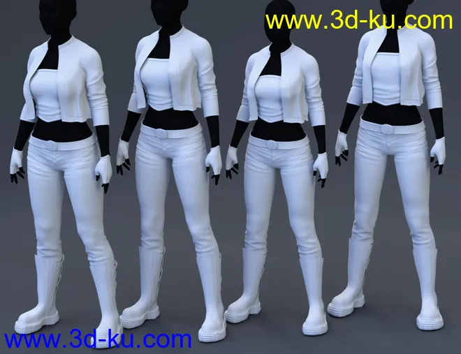 Midnight Rain Outfit for Genesis 8 Females模型的图片9