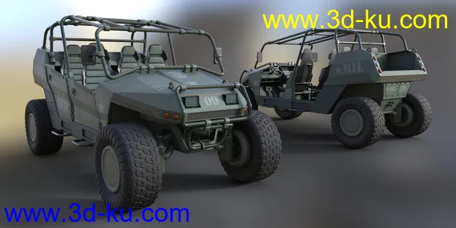 MIL ATV Vehicle Material Pack模型的图片3