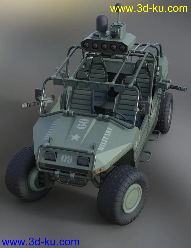 MIL ATV Vehicle Weaponry and Props模型的图片1