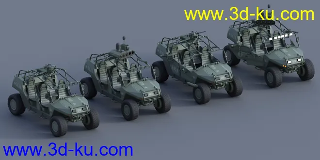 MIL ATV Vehicle Weaponry and Props模型的图片2