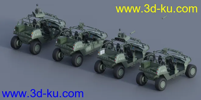 MIL ATV Vehicle Weaponry and Props模型的图片3