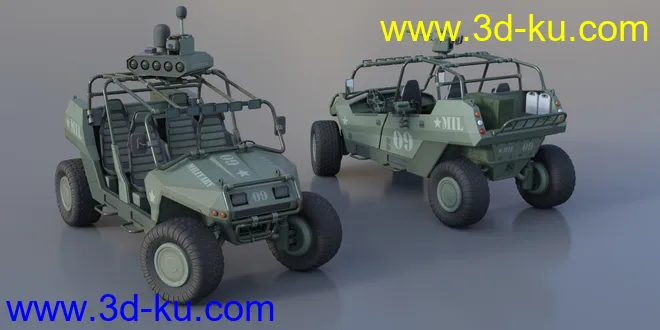 MIL ATV Vehicle Weaponry and Props模型的图片4