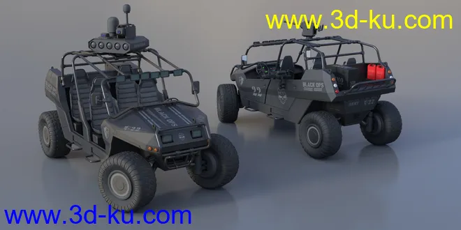 MIL ATV Vehicle Weaponry and Props模型的图片5