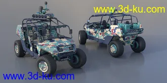3D打印模型MIL ATV Vehicle Weaponry and Props的图片