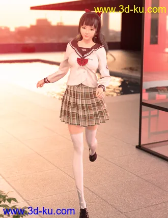 3D打印模型Mio Character and Mio Hair for Genesis 8 and 8.1 Females的图片