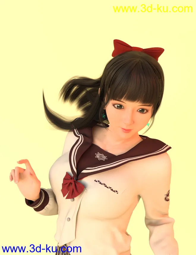 Mio Character and Mio Hair for Genesis 8 and 8.1 Females模型的图片5